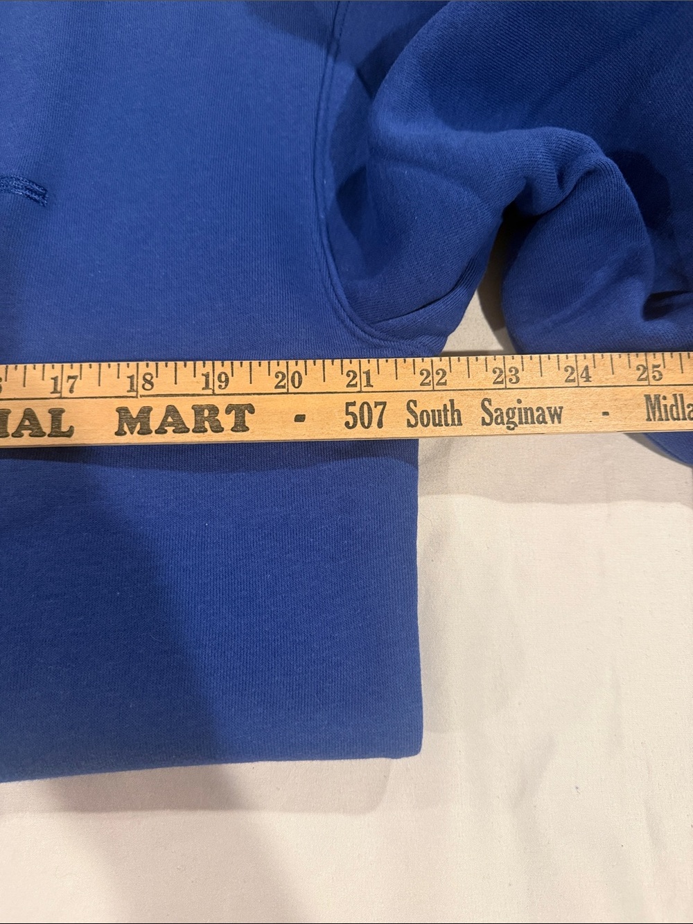 NWT Esprit Costco Crewneck Sweatshirt Blue Retro Logo 90s Throwback Cozy Fall - Picture 5 of 8